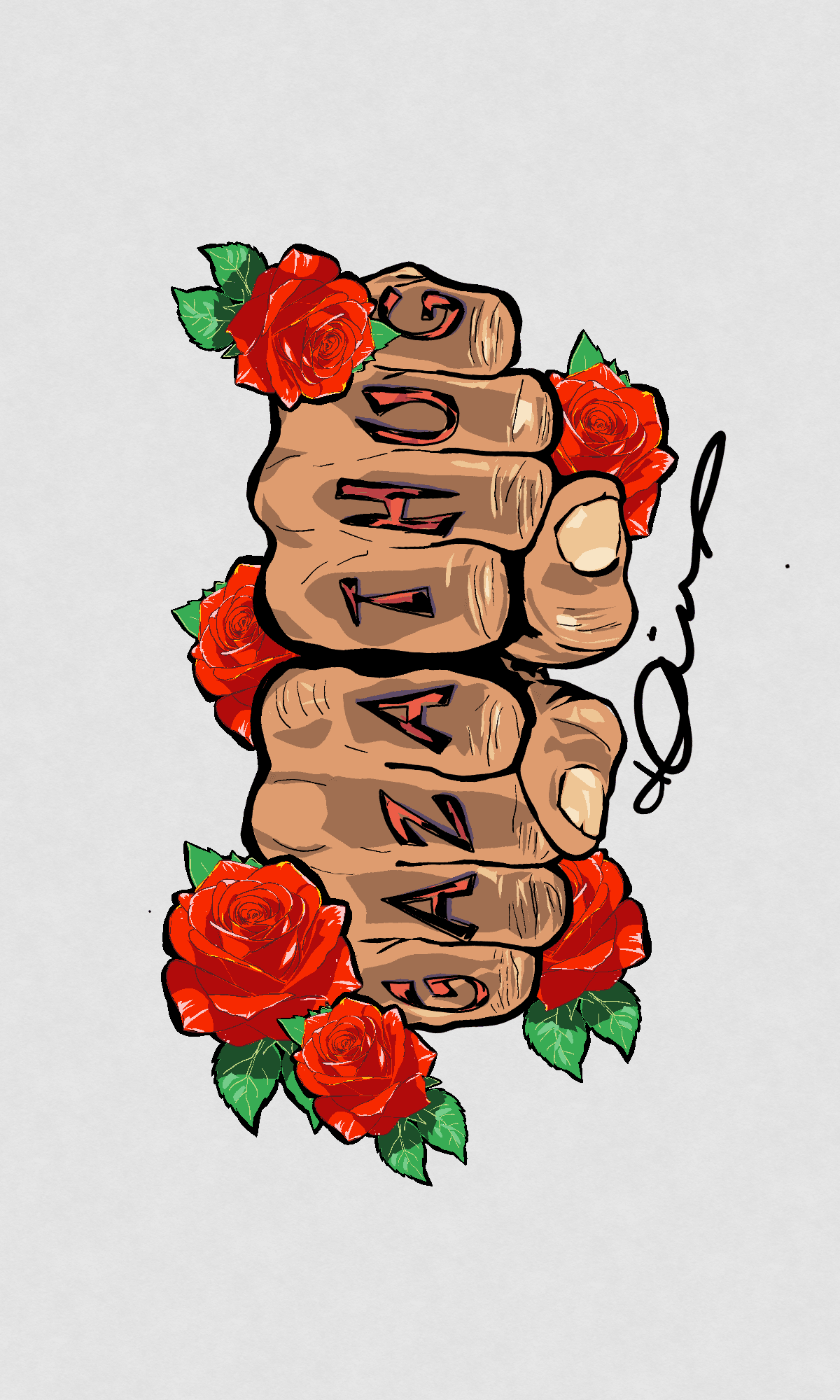 Painting titled Roses